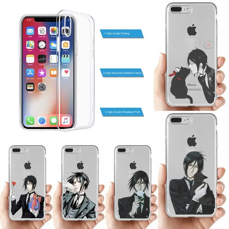 Black Butler Phone Case for iPhone 11 12 13 mini pro XS MAX 8 7 6 6S Plus X 5S SE 2020 XR clear case
Black Butler Phone Case for iPhone 11 12 13 mini pro XS MAX 8 7 6 6S Plus X 5S SE 2020 XR clear case