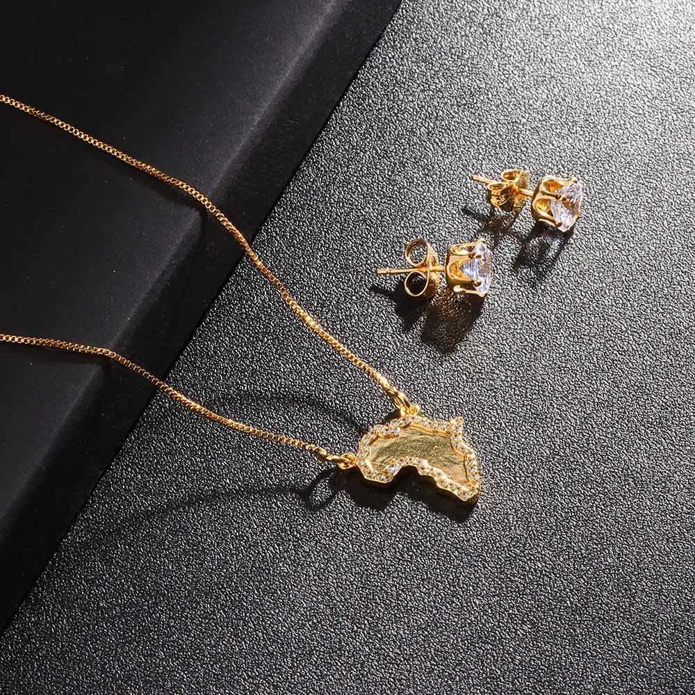 Women Necklace and Earrings Set Fashion Jewelry Pendant Necklace Clavicle Chain Necklace Trend Collar Women Golden Chain
Women Necklace and Earrings Set Fashion Jewelry Pendant Necklace Clavicle Chain Necklace Trend Collar Women Golden Chain