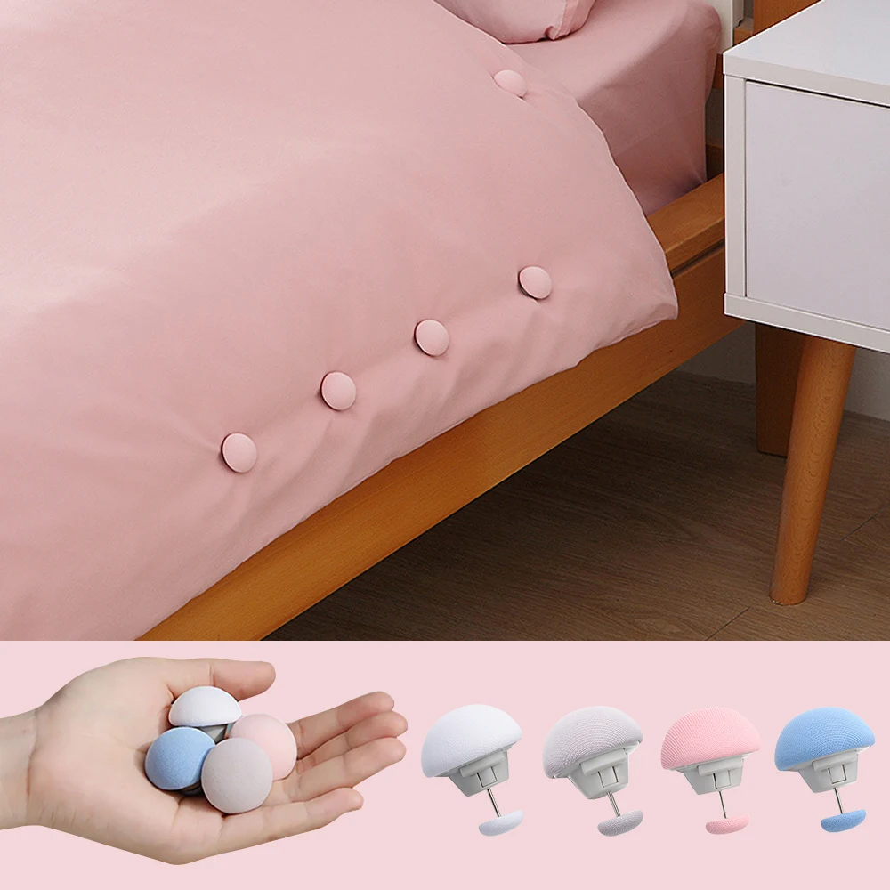 4pcs Bed Sheet Gripper Clips Mushroom Quilt Fixation Holder Non-slip Quilt Blanket Clip One Key To Unlock Blankets Fastener Clip
4pcs Bed Sheet Gripper Clips Mushroom Quilt Fixation Holder Non-slip Quilt Blanket Clip One Key To Unlock Blankets Fastener Clip
