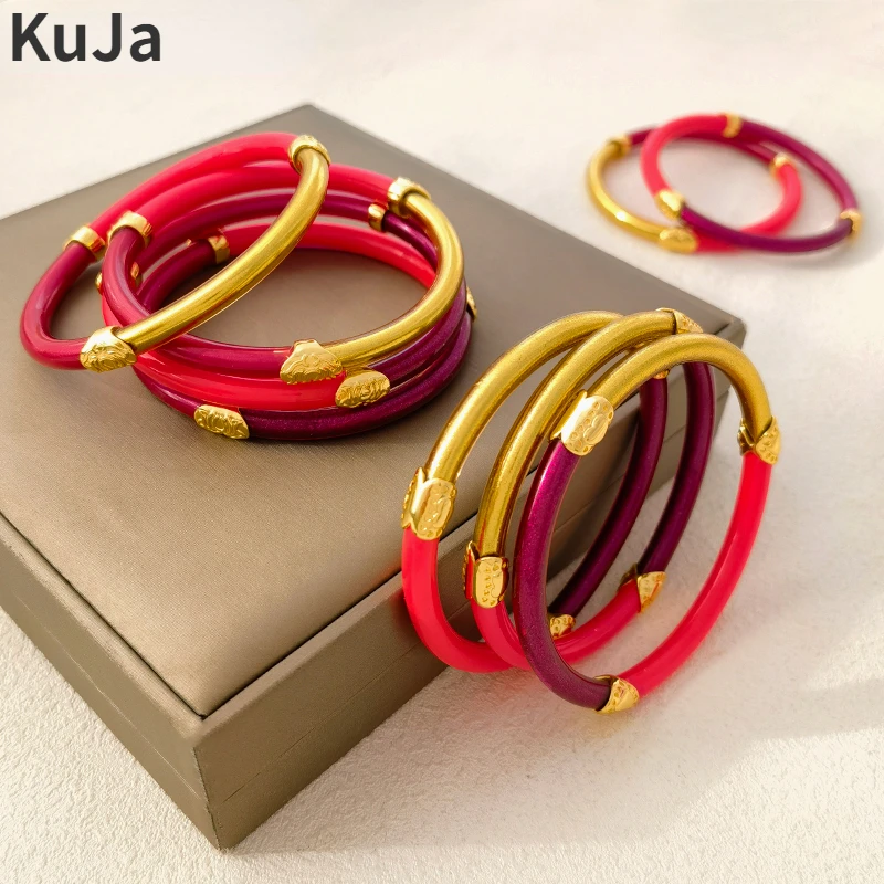 Trendy Jewelry Silicone Bracelet High Quality Plastic Tube Three Color Splicing Bangles For Women Gift Fashion Accessories
Trendy Jewelry Silicone Bracelet High Quality Plastic Tube Three Color Splicing Bangles For Women Gift Fashion Accessories