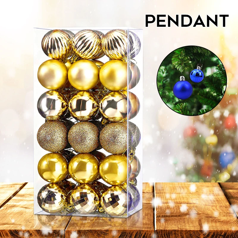 36pcs Christmas Balls Beautifully Decorated Christmas Tree Suitable For Holiday 6cm Christmas Balls Holiday Supplies Pendant
36pcs Christmas Balls Beautifully Decorated Christmas Tree Suitable For Holiday 6cm Christmas Balls Holiday Supplies Pendant