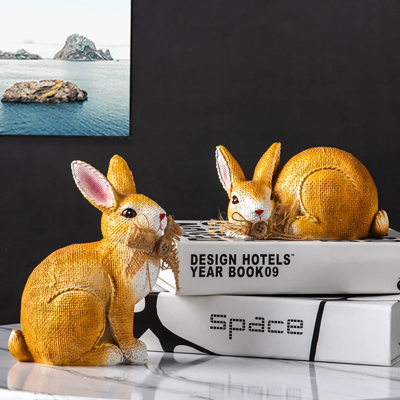Creative Simulation Rabbit Sculpture Crafts Pastoral Cute Animal Decoration Living Room Porch Children's Room Rabbit Decoration
Creative Simulation Rabbit Sculpture Crafts Pastoral Cute Animal Decoration Living Room Porch Children's Room Rabbit Decoration