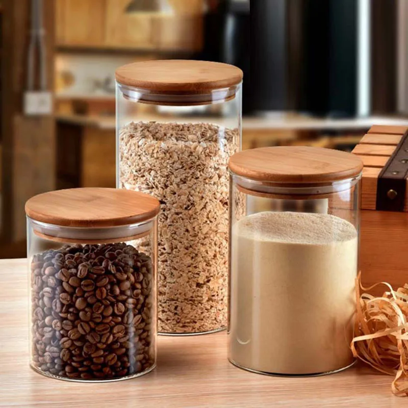 Storage Tank Food Container Bamboo Covered High Borosilicate Food Sealed Glass Tank Kitchen Miscellaneous Grain Organizer
Storage Tank Food Container Bamboo Covered High Borosilicate Food Sealed Glass Tank Kitchen Miscellaneous Grain Organizer