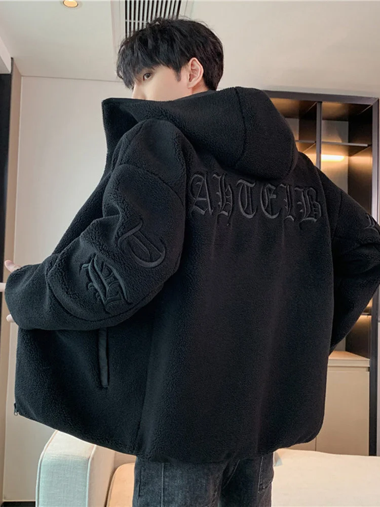 Winter Men's Fleece Jacket New Fashion Letter Embroidery Hooded Windbreaker Oversized Coat Man Casual Thicken Warm Jackets
Winter Men's Fleece Jacket New Fashion Letter Embroidery Hooded Windbreaker Oversized Coat Man Casual Thicken Warm Jackets