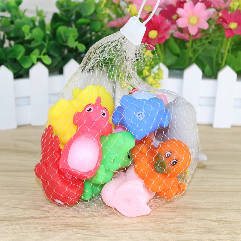 

Baby Bathing Water Toys Children's Pinch Called Enamel Animal Bath Small Yellow Duck Mesh Bag Packaging Summer Baby Swimming Toy
