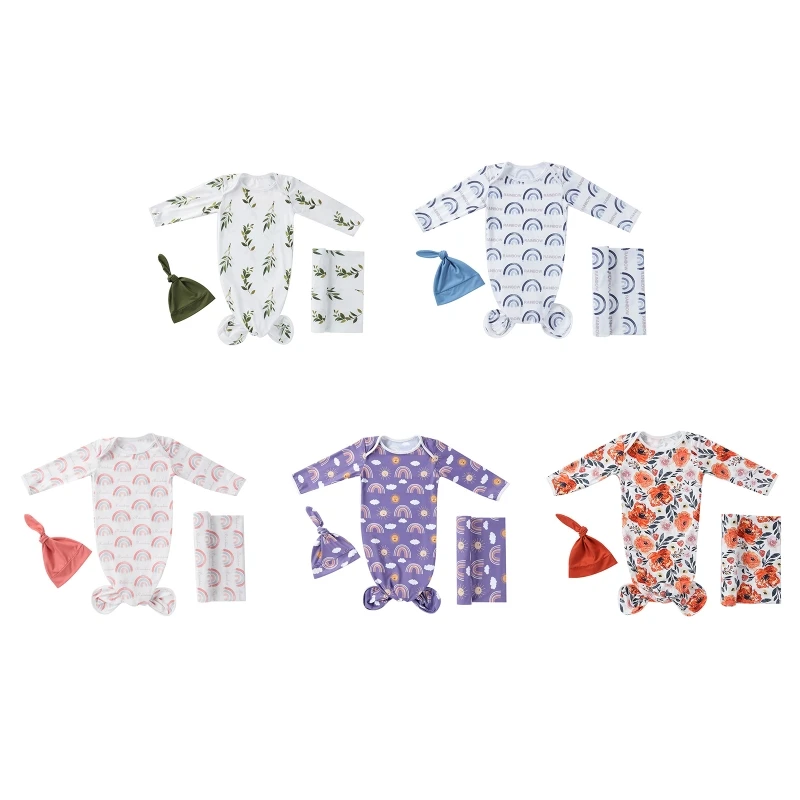 3 Pcs Newborn Swaddle Wrap Sleeping Bag Hat Set Baby Printed Blanket Sleepsack Tail Knot Beanie Nightcap Kit for Infants Boys
3 Pcs Newborn Swaddle Wrap Sleeping Bag Hat Set Baby Printed Blanket Sleepsack Tail Knot Beanie Nightcap Kit for Infants Boys