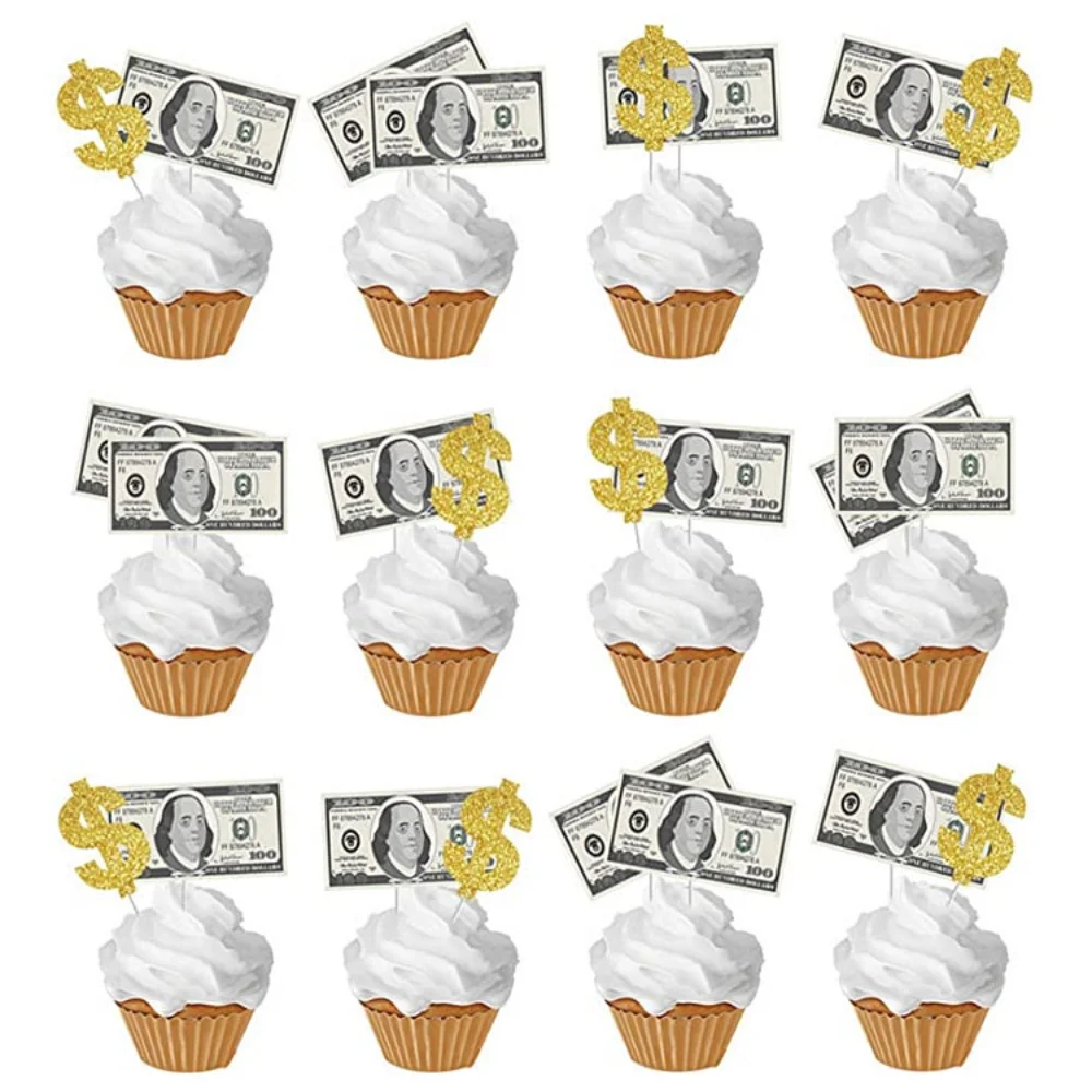 10pcs Cupcakes Toppers Insert Card Happy Birthday Decoration Novelty Birthday Party Supplies Cake Decorations Dollar Bill Decor 
10pcs Cupcakes Toppers Insert Card Happy Birthday Decoration Novelty Birthday Party Supplies Cake Decorations Dollar Bill Decor