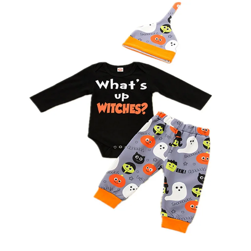 Newborn Boy Girls Halloween Clothes Set Fashion Skeletion Baby Clothes Suit Bodysuit+Hat+Pants 0-12 MParty Halloween Clothes Set
Newborn Boy Girls Halloween Clothes Set Fashion Skeletion Baby Clothes Suit Bodysuit+Hat+Pants 0-12 MParty Halloween Clothes Set