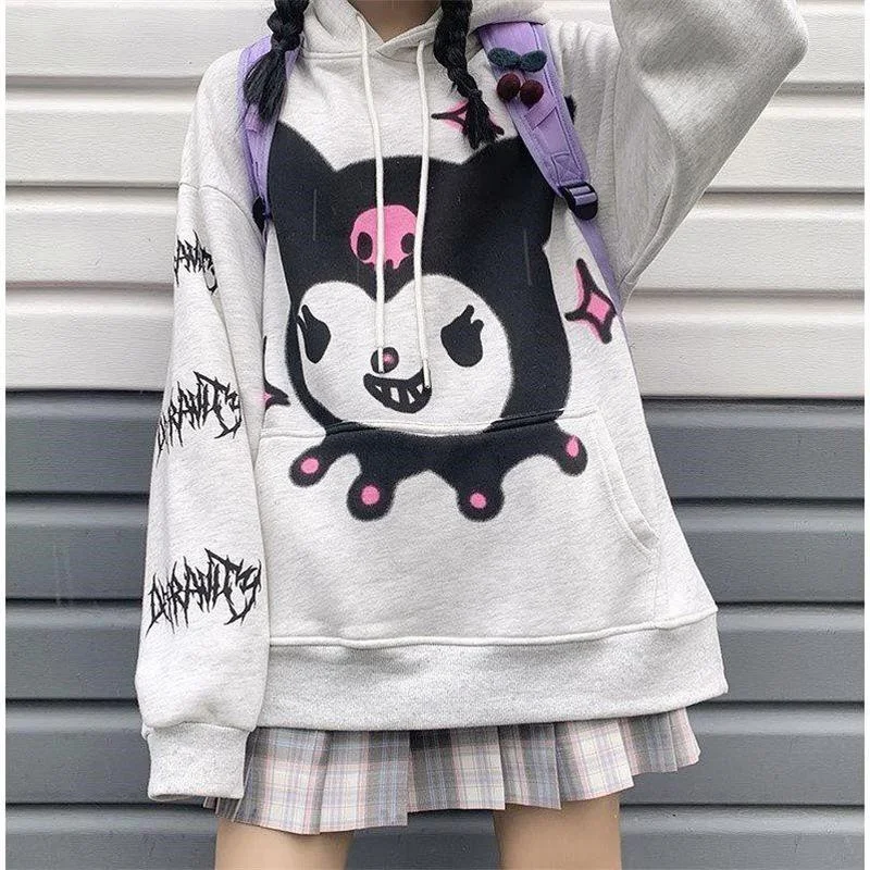 Women Cute Long Sleeve Casual Velvet Hooded Pullovers Harajuku Anime Kawaii Hoodies Japanese E Girl Streetwear Loose Sweatshirt
Women Cute Long Sleeve Casual Velvet Hooded Pullovers Harajuku Anime Kawaii Hoodies Japanese E Girl Streetwear Loose Sweatshirt