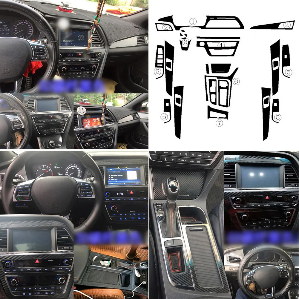 Interior Center Console 3D Carbon Fiber Style Molding Sticker Decals For For Hyundai Sonata 9 2015-2017 Central Panel Dashboard
Interior Center Console 3D Carbon Fiber Style Molding Sticker Decals For For Hyundai Sonata 9 2015-2017 Central Panel Dashboard