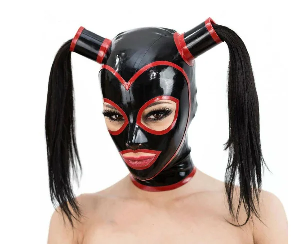 Fun latex head cover latex Mask with zipper cosplay 
Fun latex head cover latex Mask with zipper cosplay
