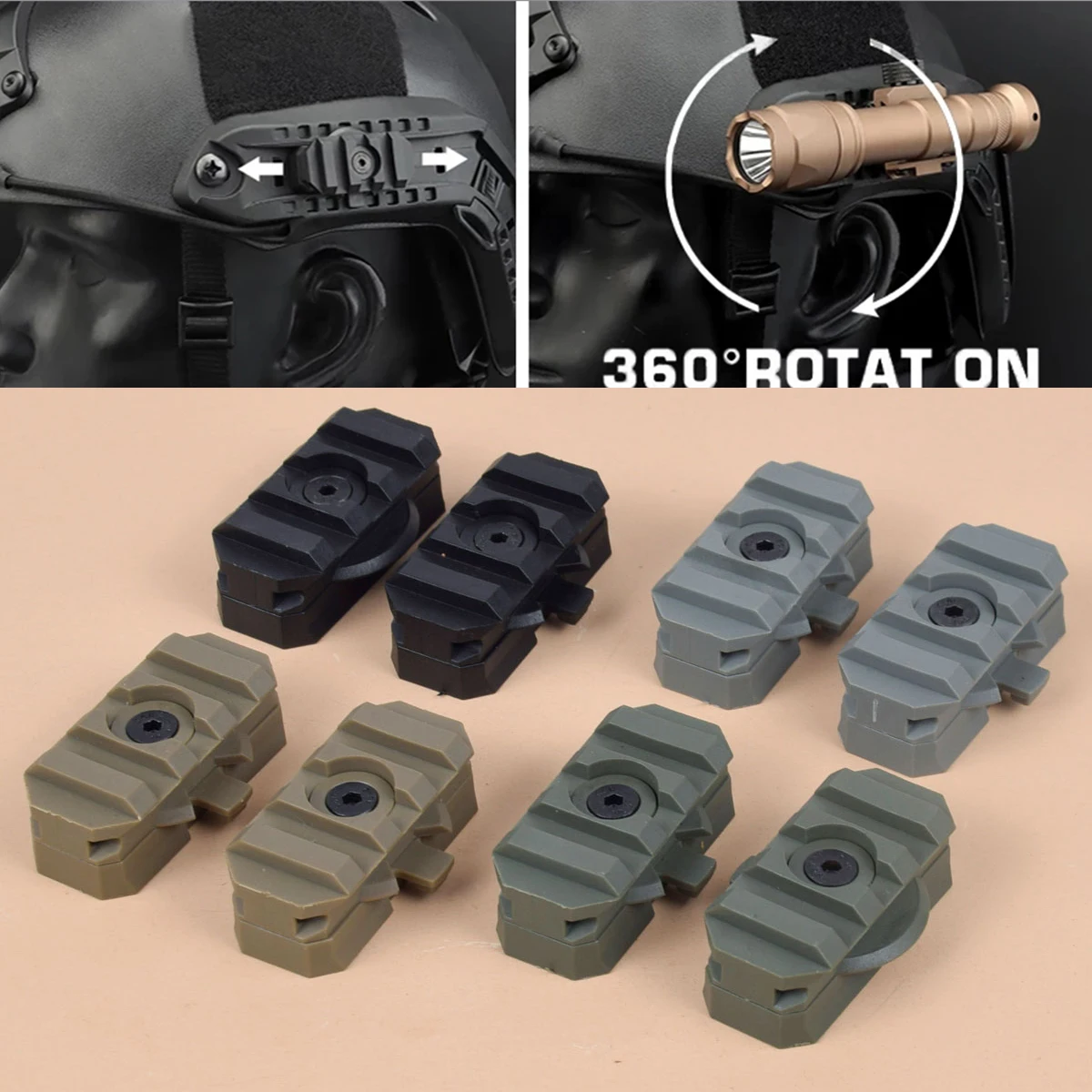Tactical 2PCS Nylon 360 Degrees ARC Guide Rotation Helmet Side Rail Mount Adapter For Weapon Light M300 M600 20mm Picatinny Rail
Tactical 2PCS Nylon 360 Degrees ARC Guide Rotation Helmet Side Rail Mount Adapter For Weapon Light M300 M600 20mm Picatinny Rail