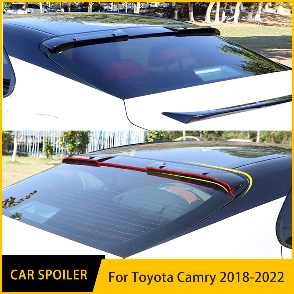 Для Toyota Camry задние, автомобильный спойлер на крышу окна, высококачественный спортивный аксессуар из АБС-пластика с черным карбоном для тюнинга, 2018-2022
Для Toyota Camry задние, автомобильный спойлер на крышу окна, высококачественный спортивный аксессуар из АБС-пластика с черным карбоном для тюнинга, 2018-2022
