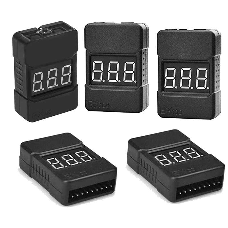5PCS BX100 1-8S Lithium Battery Voltage Tester Low-Pressure Alarm Battery Voltage Checker Black For RC Car
5PCS BX100 1-8S Lithium Battery Voltage Tester Low-Pressure Alarm Battery Voltage Checker Black For RC Car