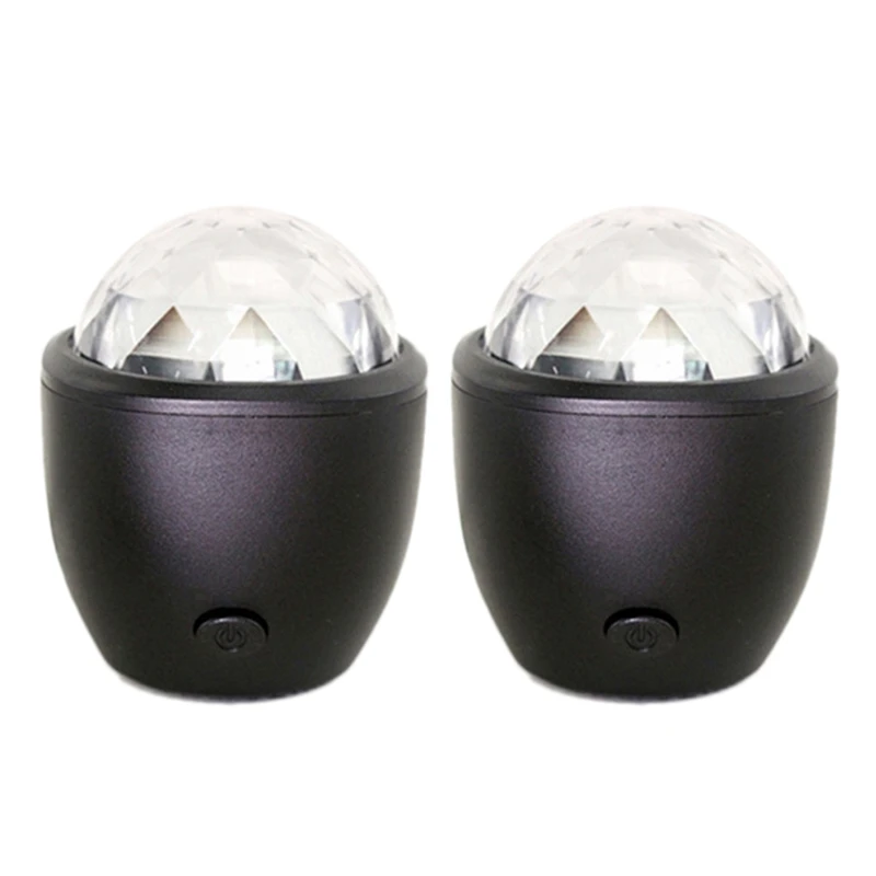 2X USB Crystal Magic Ball Flash DJ Lights Disco Ball Party Stage Projector Lights Mini LED Voice Activated 
2X USB Crystal Magic Ball Flash DJ Lights Disco Ball Party Stage Projector Lights Mini LED Voice Activated