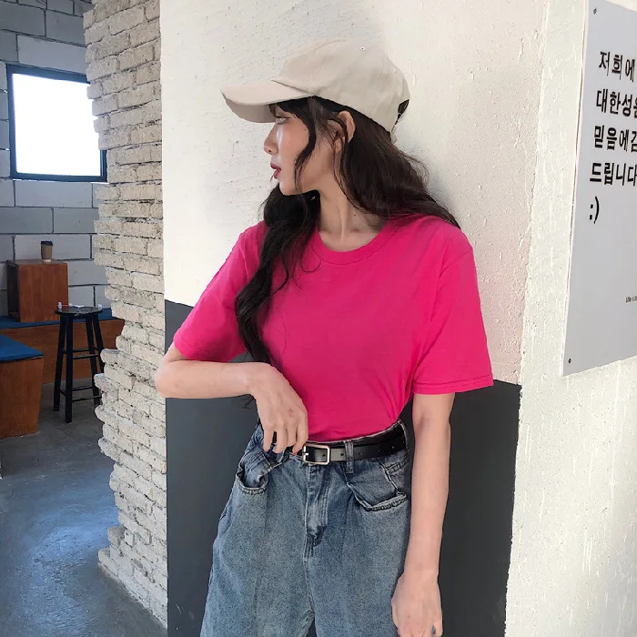 Round Neck Summer Round Neck Solid Color T-Shirt Casual Short Sleeve Top 2022 grey
Round Neck Summer Round Neck Solid Color T-Shirt Casual Short Sleeve Top 2022 grey