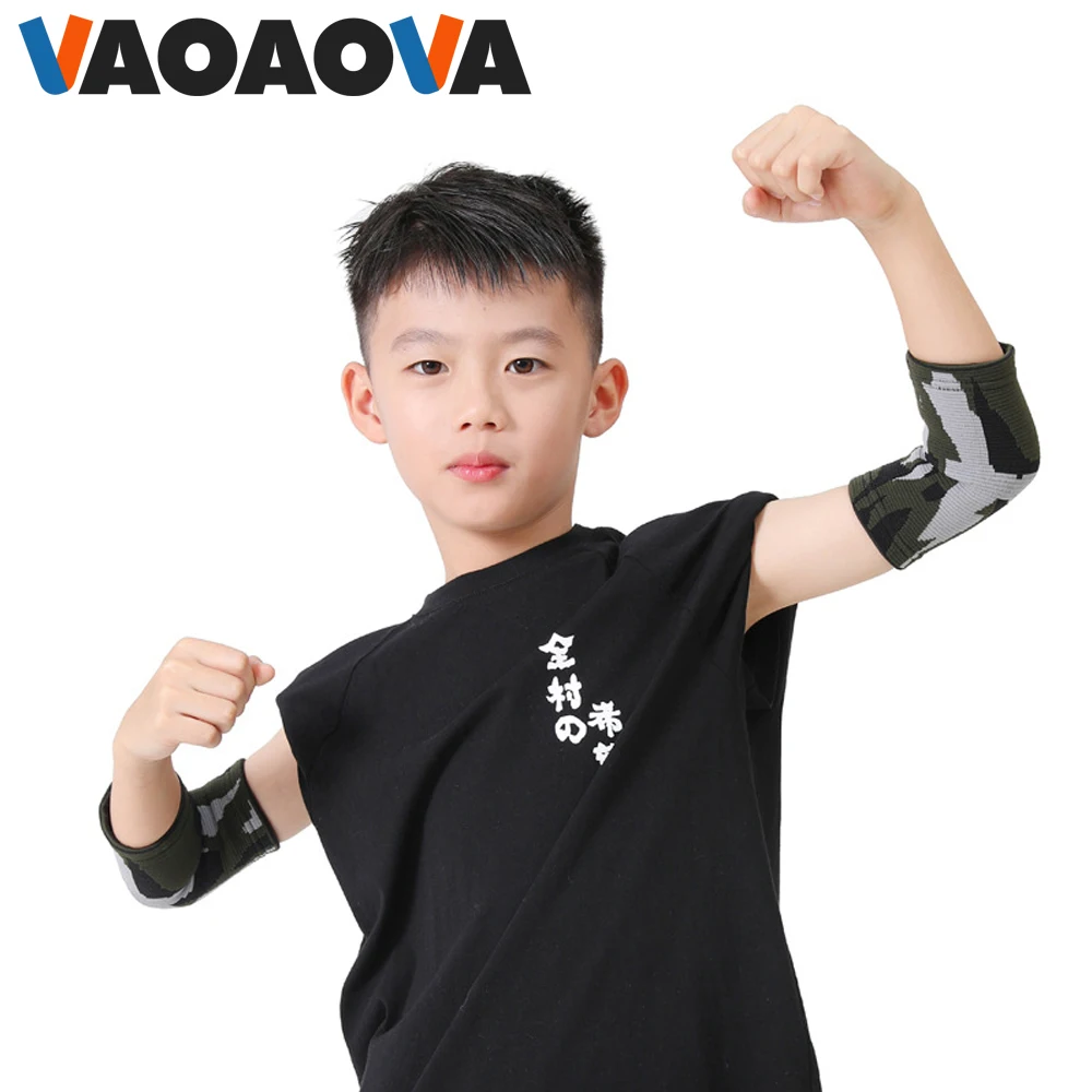 

1Pair Kids Knit Elbow Brace for Boys & Girls, Compression Arm Protection Sleeves for Volleyball Basketball Weightlifting Tennis