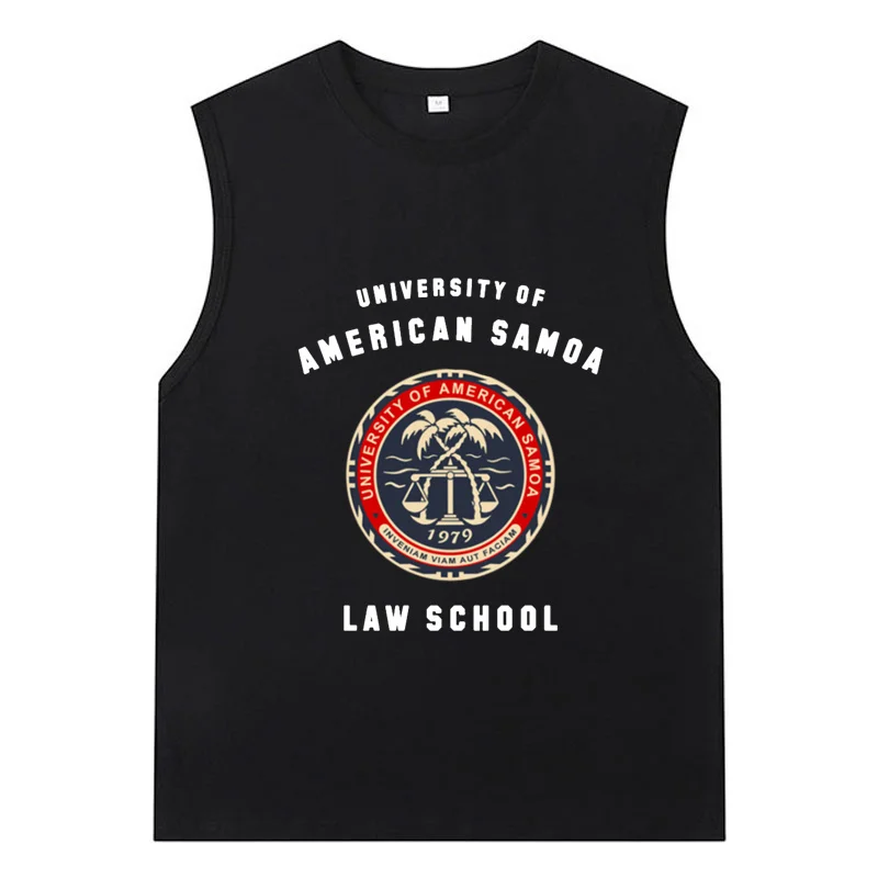 Топ Мужской Хлопковый без рукавов повседневная майка для школы при Университете