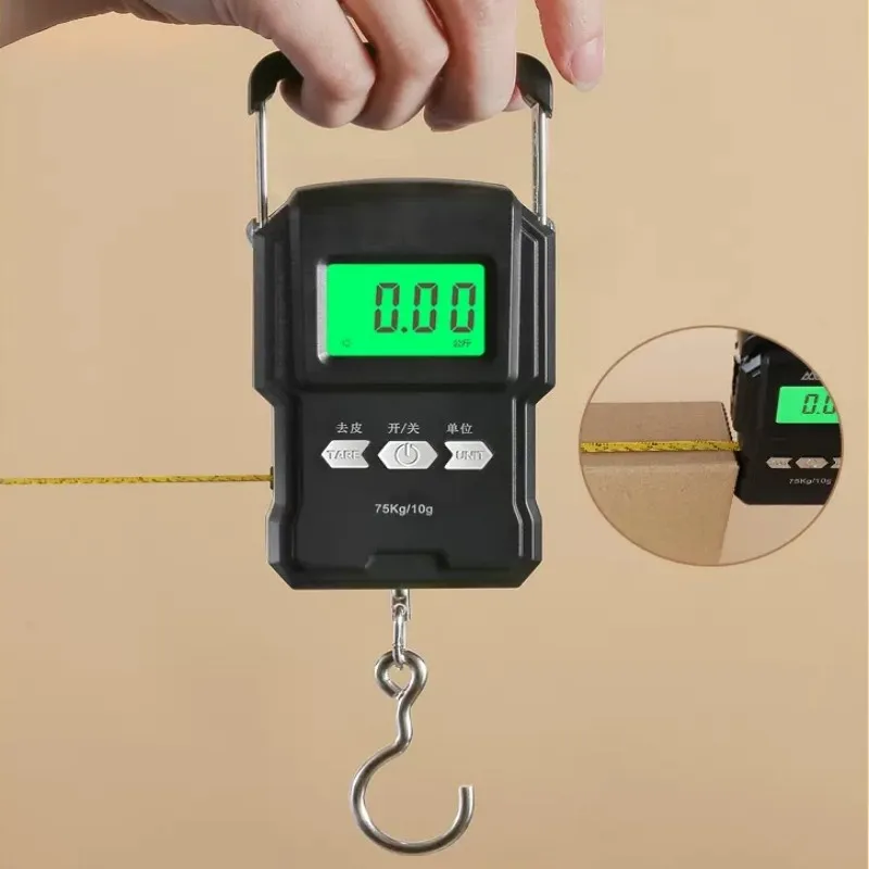 For Hook Fishing Scales With Travel Electronic Hanging Scale Display Tape 75kg/10g Measuring Weighing Luggage Scale Digital
For Hook Fishing Scales With Travel Electronic Hanging Scale Display Tape 75kg/10g Measuring Weighing Luggage Scale Digital