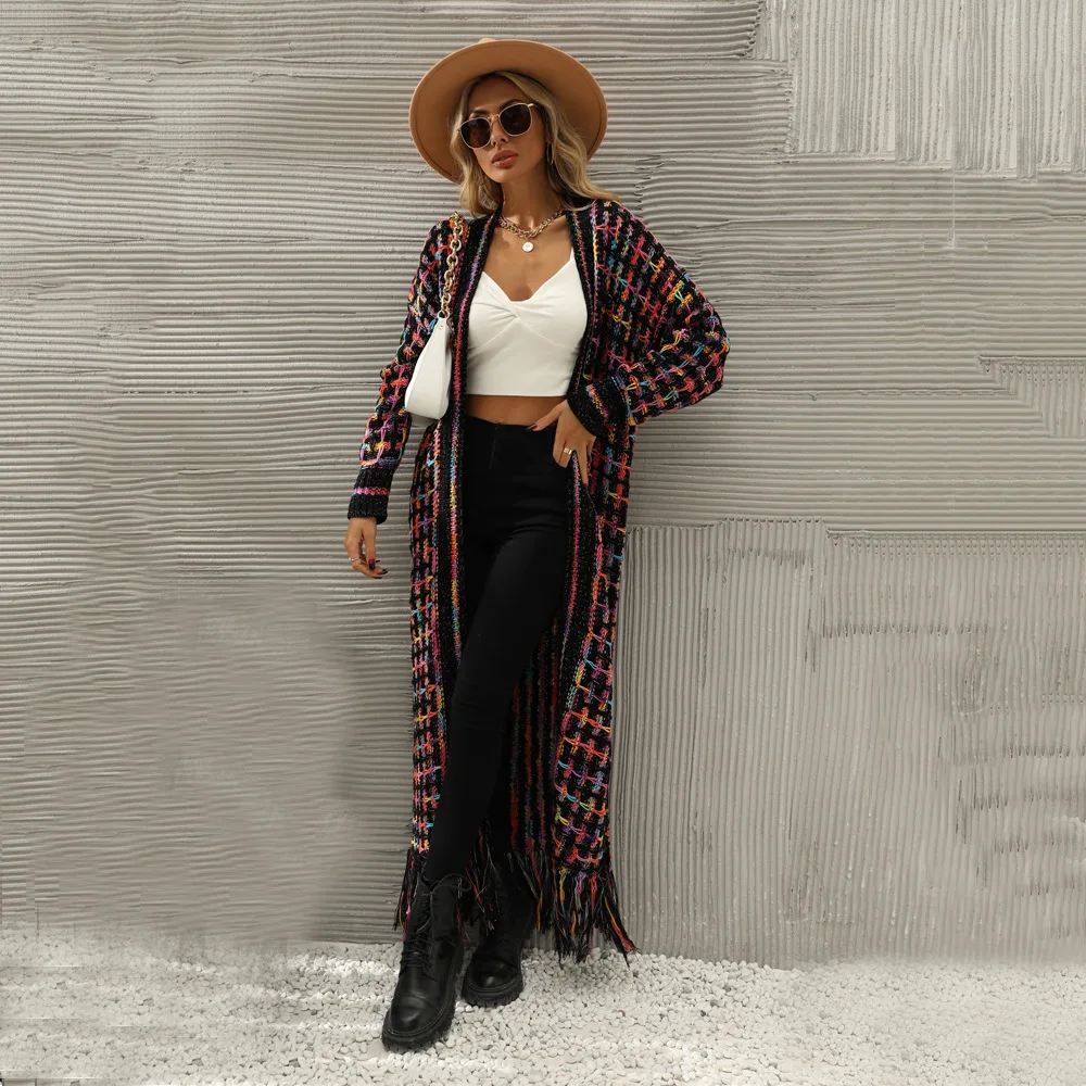 2023 Winter Clothes New Plus Size Tassel Long Cardigan Coat Sweater Women Dress 
2023 Winter Clothes New Plus Size Tassel Long Cardigan Coat Sweater Women Dress