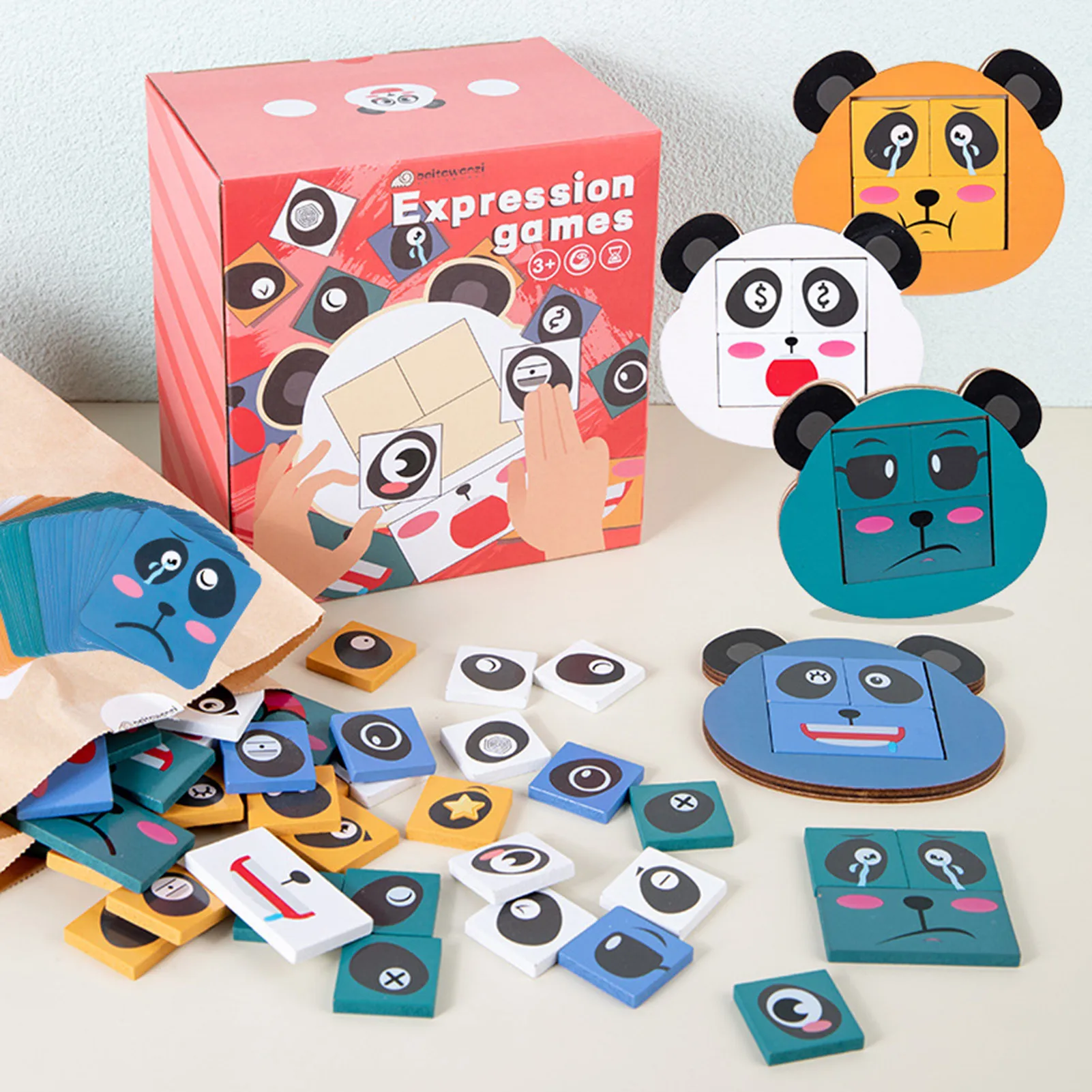 Face Changing Cube Building Blocks Wooden Panda Expressions Toy Set Educational Face Pattern Montessori Toys Matching Puzzles
Face Changing Cube Building Blocks Wooden Panda Expressions Toy Set Educational Face Pattern Montessori Toys Matching Puzzles