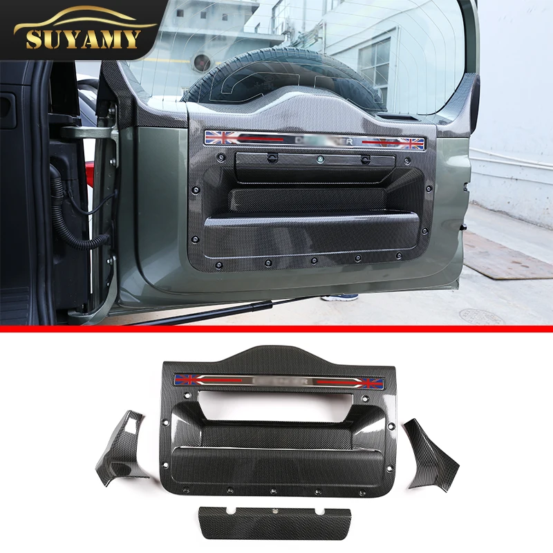 4pcs ABS Carbon Fiber Car Trunk Tailgate Interior Trim Panel For Land Rover Defender 20-22 Interior Modified Accessories 90 110
4pcs ABS Carbon Fiber Car Trunk Tailgate Interior Trim Panel For Land Rover Defender 20-22 Interior Modified Accessories 90 110