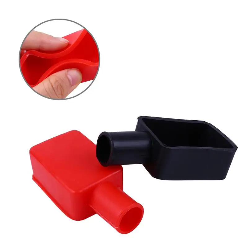 

1Pair Universal Car Battery Negative Positive Terminal Covers Cap Insulating Protector Battery Insulating Covers Car Accessories
