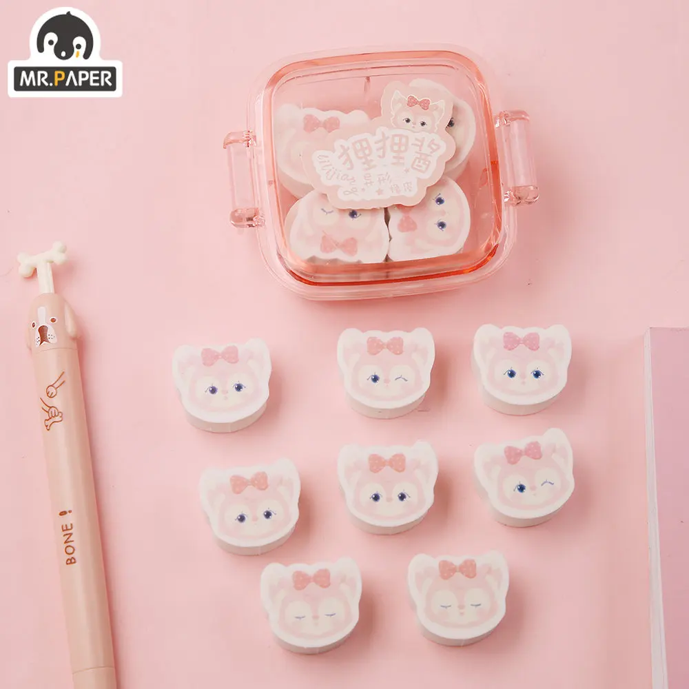Mr. Бумаги 8 шт./кор. Kawaii лиса милые резинки мультфильм Животные для детей карандашный ластик для бизнес планирования школьные принадлежности...
Mr. Бумаги 8 шт./кор. Kawaii лиса милые резинки мультфильм Животные для детей карандашный ластик для бизнес планирования школьные принадлежности...