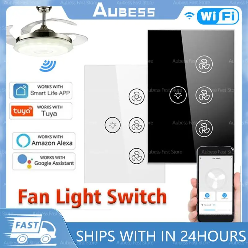 Умный домашний Wi-Fi вентилятор AUBESS, настенный выключатель лампы для потолочного вентилятора, Управление скоростью, работает с Alexa Google
Умный домашний Wi-Fi вентилятор AUBESS, настенный выключатель лампы для потолочного вентилятора, Управление скоростью, работает с Alexa Google