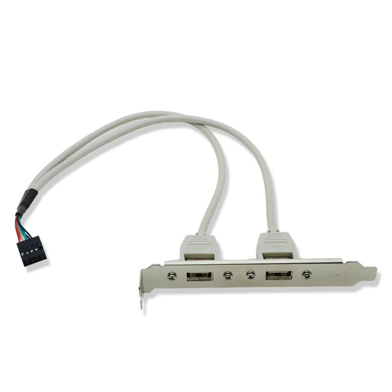 USB 2.0 Type A Female Back Panel to Motherboard 9pin Cable 30cm with Low profile 8cm Height PCI Bracket White
USB 2.0 Type A Female Back Panel to Motherboard 9pin Cable 30cm with Low profile 8cm Height PCI Bracket White