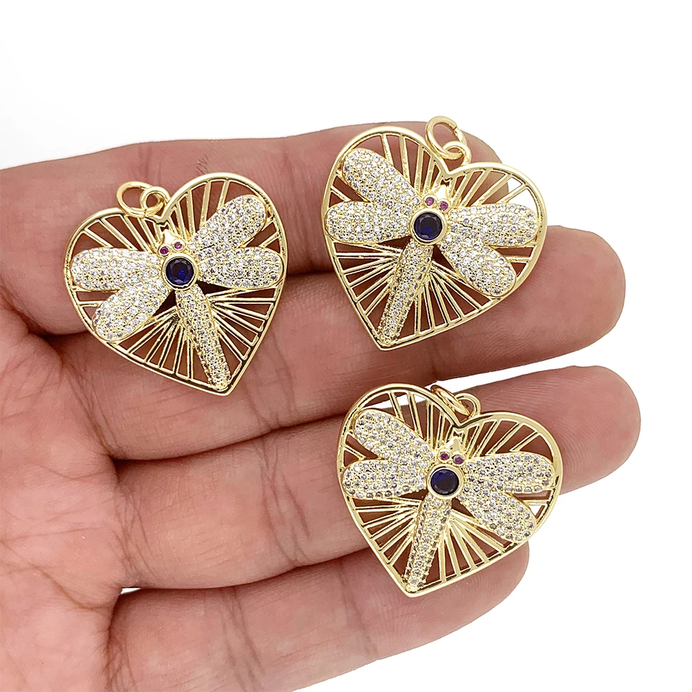 Fashion Exquisite Heart Dragonfly Cute Necklace Pendant Vintage Gilt Copper CZ Charm Jewelry Women Accessories Birthday Gift
Fashion Exquisite Heart Dragonfly Cute Necklace Pendant Vintage Gilt Copper CZ Charm Jewelry Women Accessories Birthday Gift