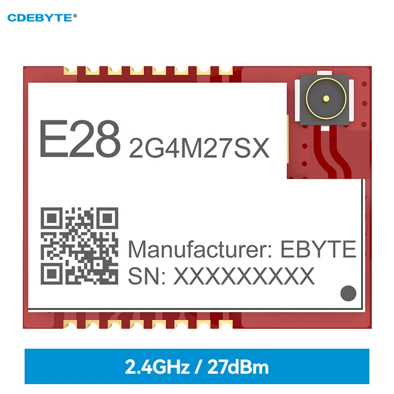 2.4G SX1280 Lora SPI Wireless RF Module SMD IPEX PA+LNA CDEBYTE E28-2G4M27SX 27dbm 8KM Compatible BLE GFSK FLRC High Speed Lora
2.4G SX1280 Lora SPI Wireless RF Module SMD IPEX PA+LNA CDEBYTE E28-2G4M27SX 27dbm 8KM Compatible BLE GFSK FLRC High Speed Lora