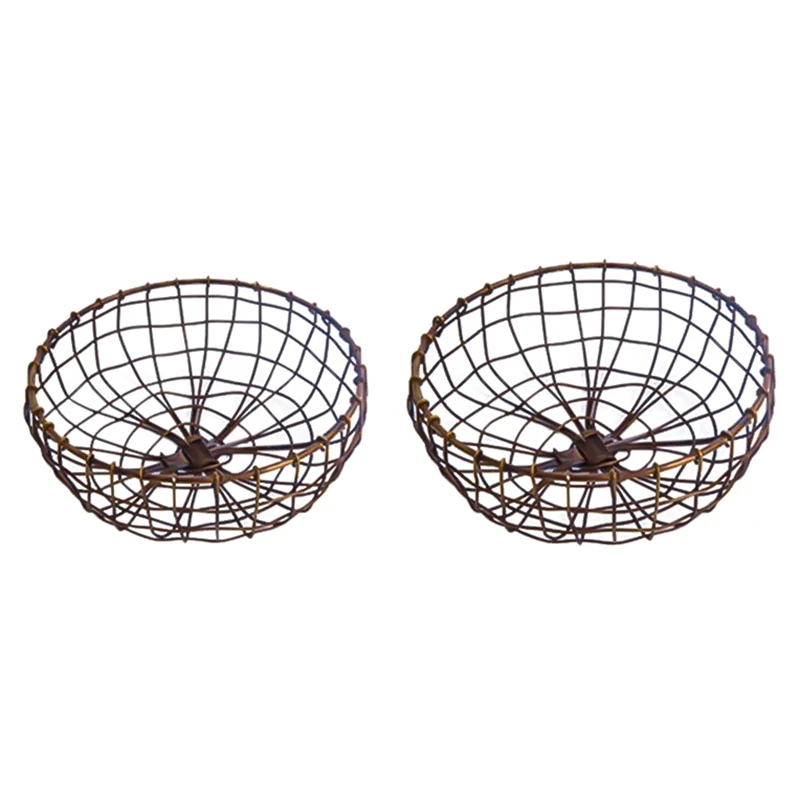 2 Pcs Nordic Retro Bronze Hand-Woven Food Storage Basket Desktop Metal Fruit Basket Kitchen Eggs Baking Storage Basket
2 Pcs Nordic Retro Bronze Hand-Woven Food Storage Basket Desktop Metal Fruit Basket Kitchen Eggs Baking Storage Basket