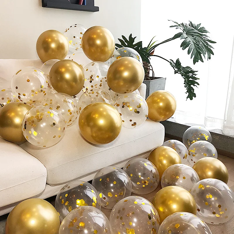 20/30pcs 12inch Metallic Gold Confetti Latex Balloon for Wedding Kids Birthday Party Decor Valentine's Day Baby Shower Supplies
20/30pcs 12inch Metallic Gold Confetti Latex Balloon for Wedding Kids Birthday Party Decor Valentine's Day Baby Shower Supplies