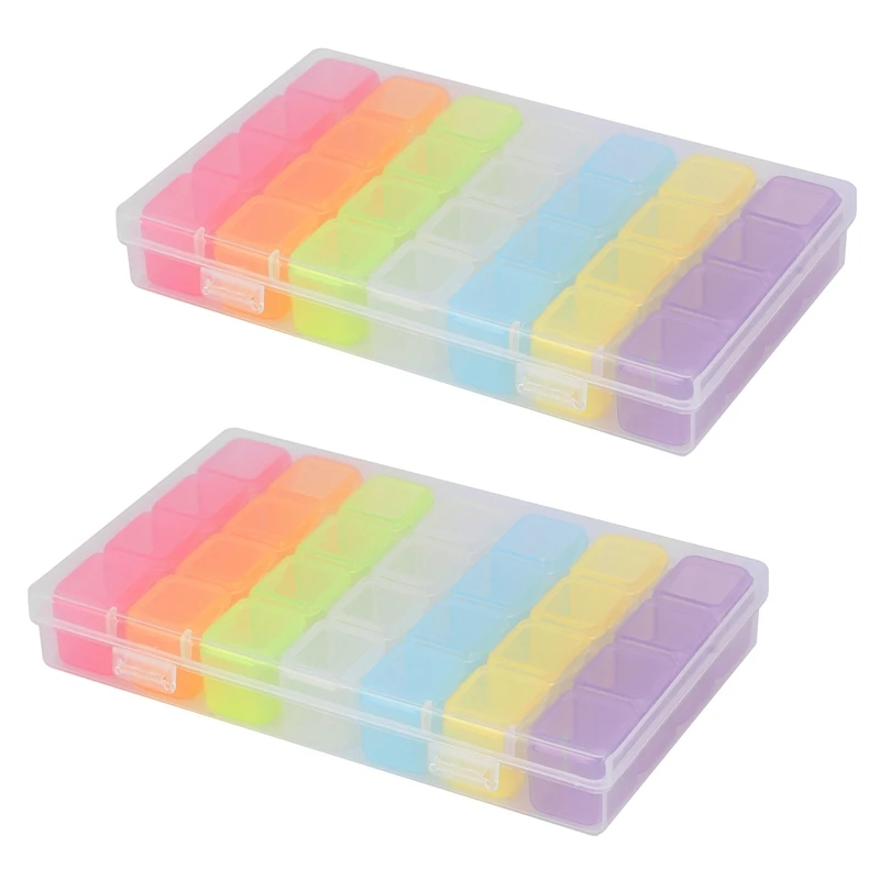 2X 28 Grid Plastic Storage Box Storage Box Jewelry Box Bead Box Nail Art Rhinestone Diamond Box Jewelry Storage Box 
2X 28 Grid Plastic Storage Box Storage Box Jewelry Box Bead Box Nail Art Rhinestone Diamond Box Jewelry Storage Box