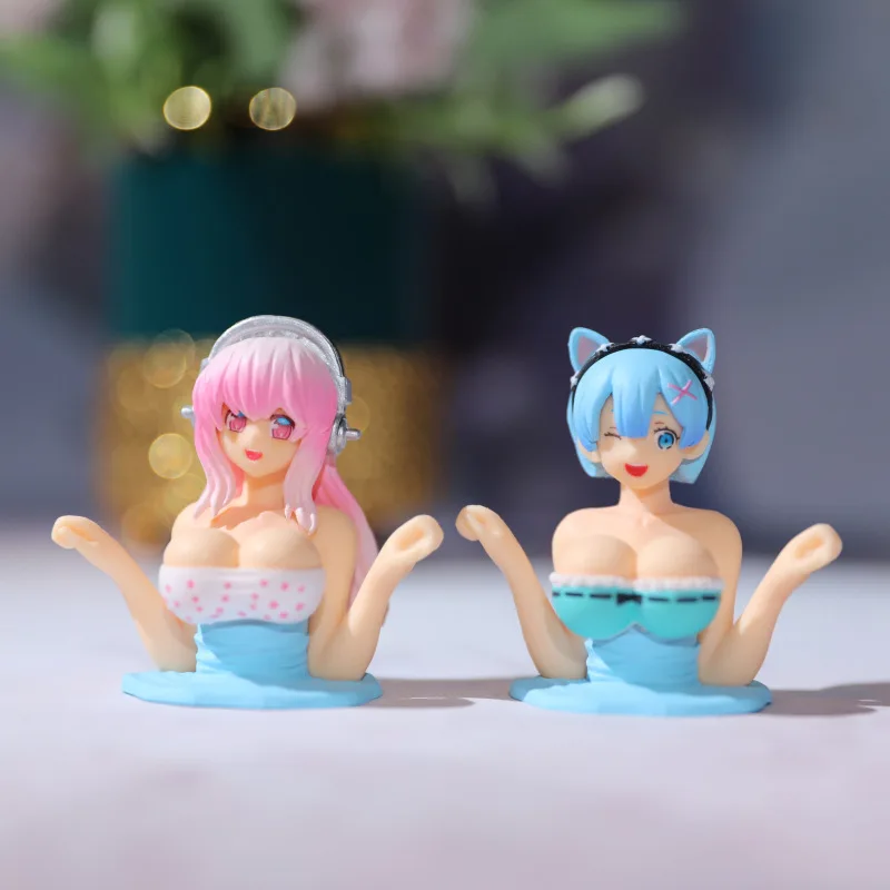 Boxed 7CM Anime Rem Ram SUPER SONICO Q version sexy girl Action figure PVC Model toys Chest shaking car Ornaments gifts
Boxed 7CM Anime Rem Ram SUPER SONICO Q version sexy girl Action figure PVC Model toys Chest shaking car Ornaments gifts