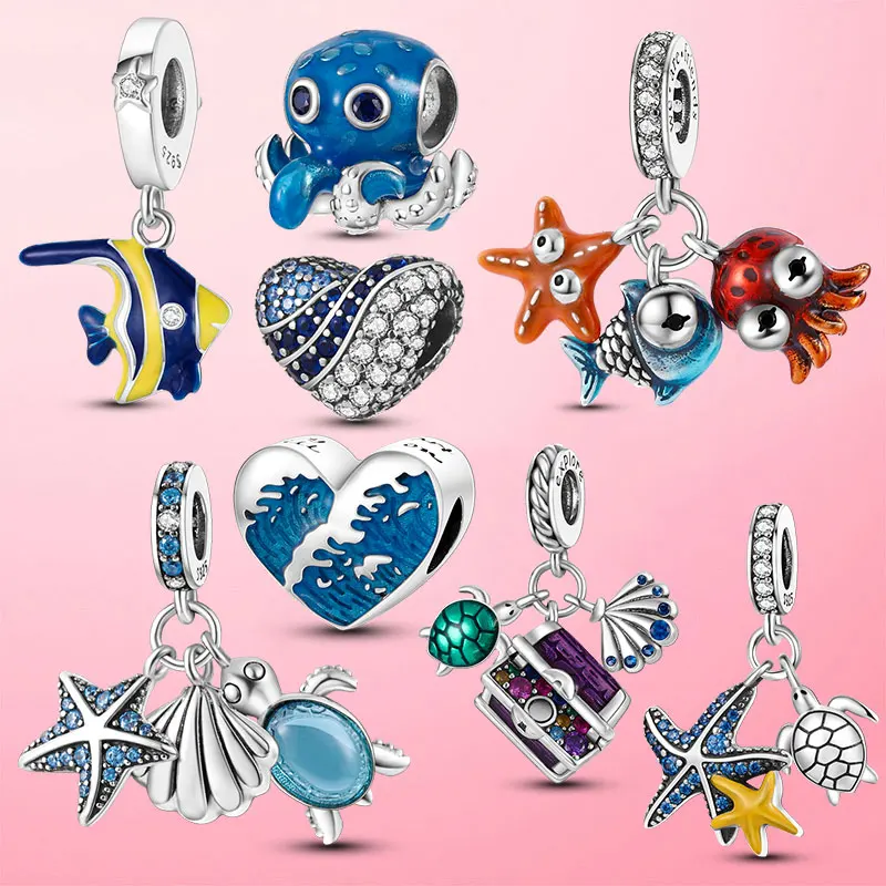 2022 Summer New Original Breloque Charms Plata de ley 925 Sterling Silver Starfish Turtle Beads Pendant fit Pandora Bracelet
2022 Summer New Original Breloque Charms Plata de ley 925 Sterling Silver Starfish Turtle Beads Pendant fit Pandora Bracelet