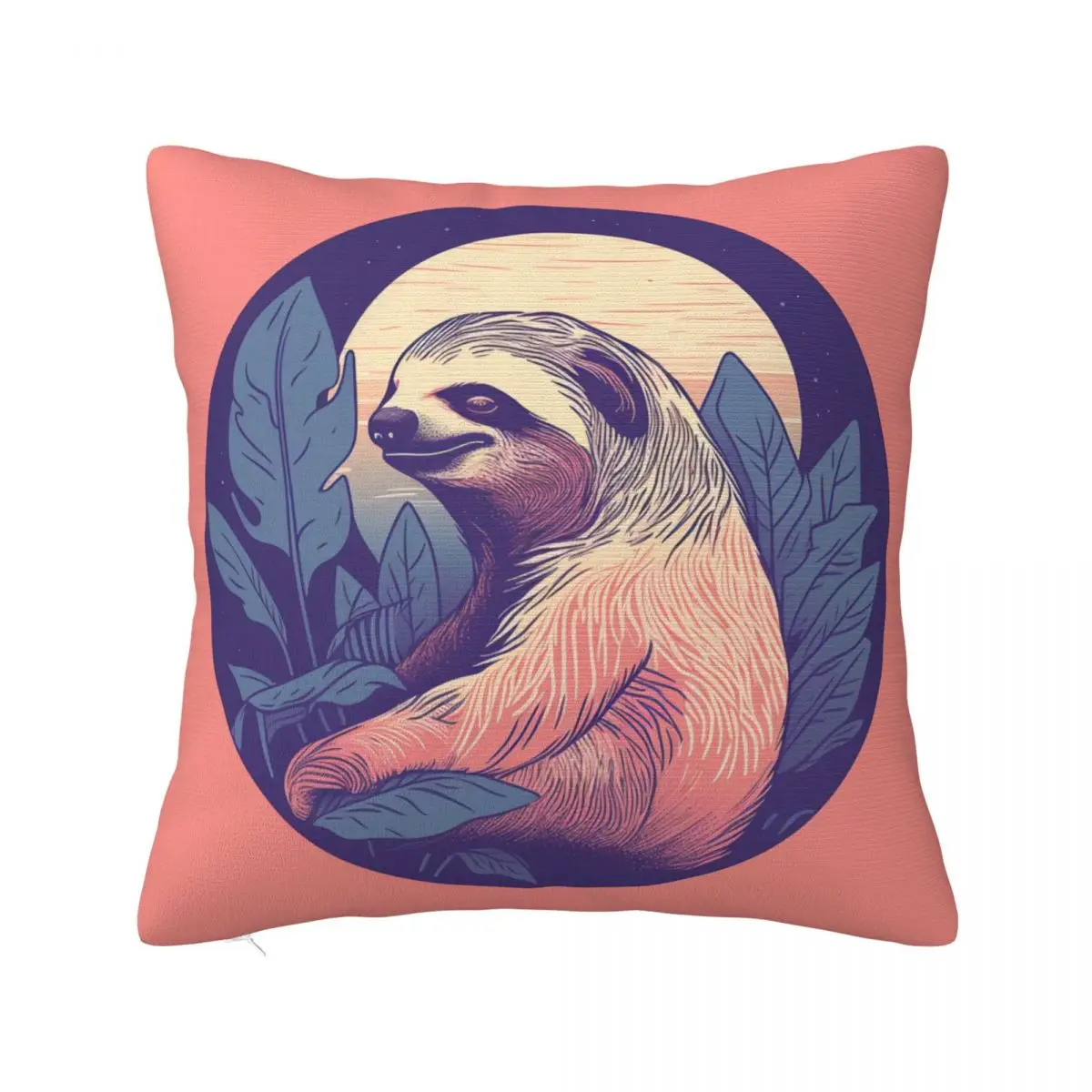 Sloth Pillow Case Simple Circle Summer Modern Pillowcase Polyester Home Decor Zipper Cover 
Sloth Pillow Case Simple Circle Summer Modern Pillowcase Polyester Home Decor Zipper Cover