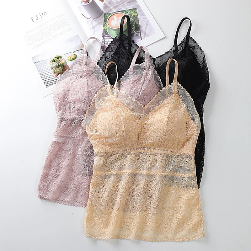 Women Sexy Lace Underwear Tops Undefined Vest Crop Top Summer Padded Lingerie Fashion Tank Top Sexy V-Neck Small Chest Camisoles
Women Sexy Lace Underwear Tops Undefined Vest Crop Top Summer Padded Lingerie Fashion Tank Top Sexy V-Neck Small Chest Camisoles