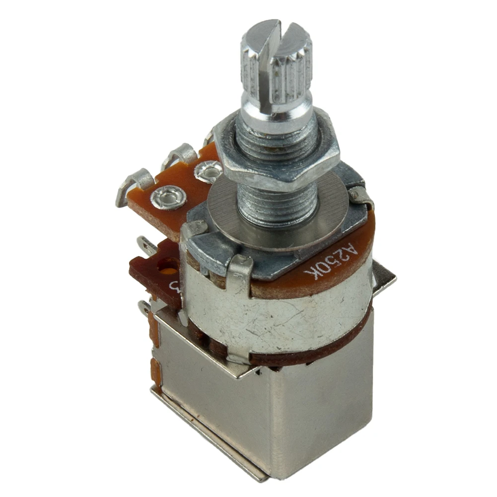 Guitar Potentiometer Upgrade Your Guitar's Tone Control with Split Shaft Potentiometer A250K/B250K/A500K/B500K
Guitar Potentiometer Upgrade Your Guitar's Tone Control with Split Shaft Potentiometer A250K/B250K/A500K/B500K