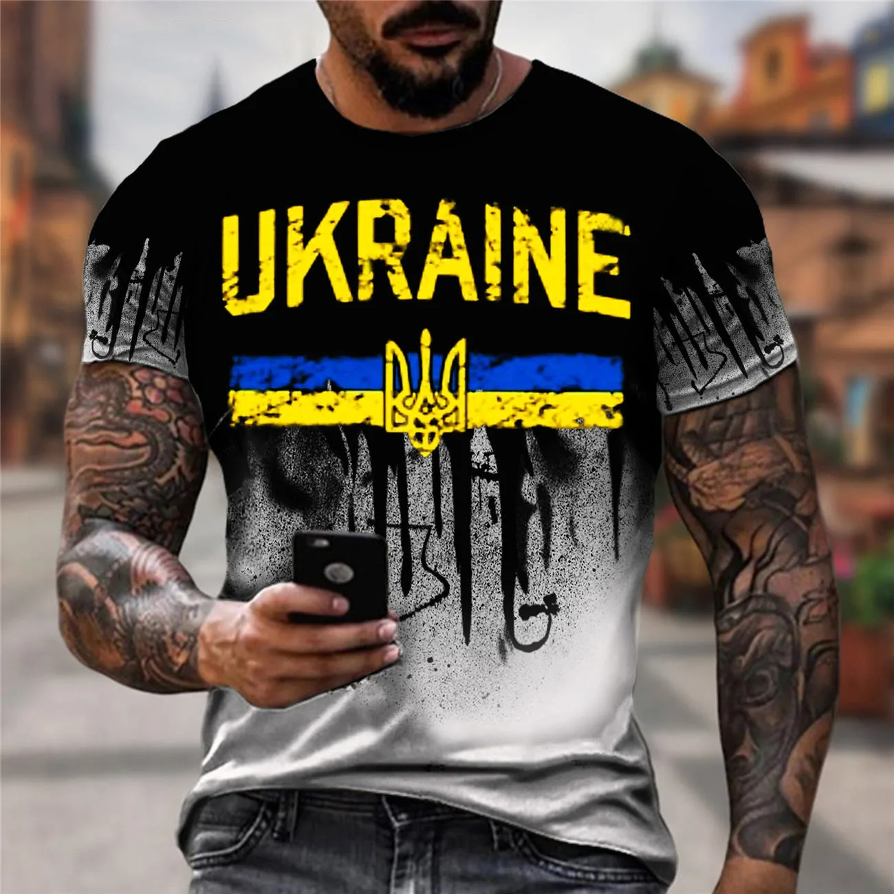 2023 New Vintage Men's T-shirt Ukranian T Shirt 3d Men Ukraine Military Army Emblem T-Shirts Ukrainian Flag Logo Tshirt Tees
2023 New Vintage Men's T-shirt Ukranian T Shirt 3d Men Ukraine Military Army Emblem T-Shirts Ukrainian Flag Logo Tshirt Tees