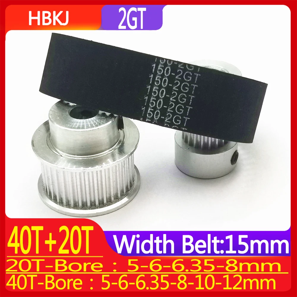 2GT Timing Pulley GT2 40 Teeth 20Teeth Synchronous Wheels Gear Part For Width 15mm Pulley 3D Printer Parts
2GT Timing Pulley GT2 40 Teeth 20Teeth Synchronous Wheels Gear Part For Width 15mm Pulley 3D Printer Parts