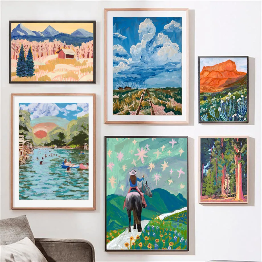 Abstract Colorful Hat River Swim Sky Cedar Horse Wall Art Canvas Painting Posters And Prints Wall Pictures For Living Room Decor 
Abstract Colorful Hat River Swim Sky Cedar Horse Wall Art Canvas Painting Posters And Prints Wall Pictures For Living Room Decor