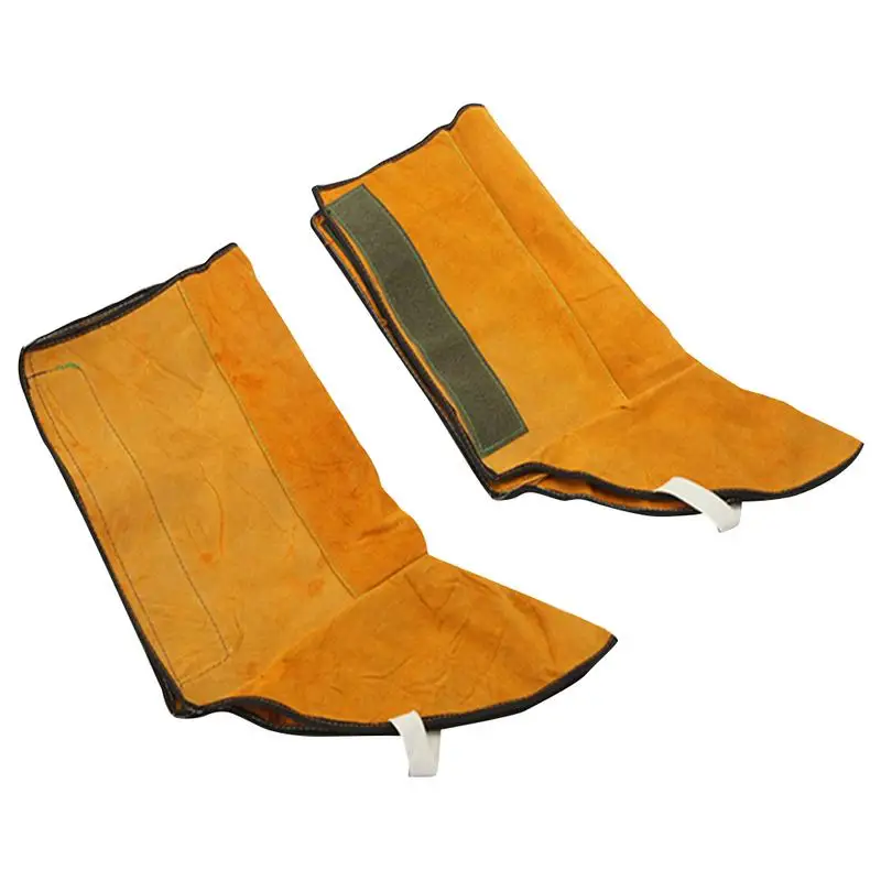 

Leather Flame Retardant Welding Spats Safety Boot Flame Heat Abrasion Flame Resistant Foot Safety Protection Work Welder Tools