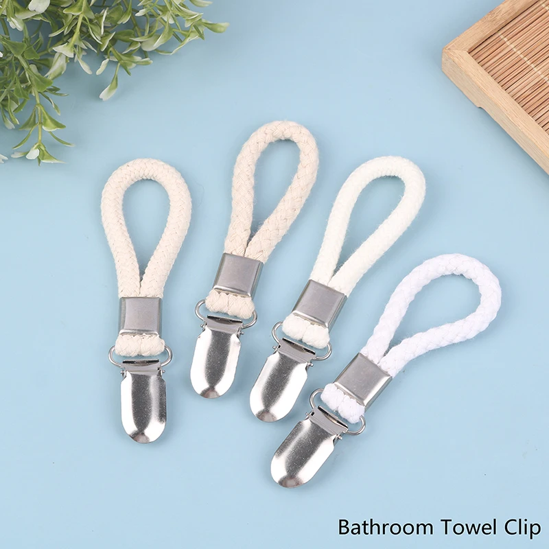 Bathroom Towel Clip Woven Cotton Loop Towel Clip Metal Clip Multipurpose Hanger For Home Bathroom Accessories Organizer
Bathroom Towel Clip Woven Cotton Loop Towel Clip Metal Clip Multipurpose Hanger For Home Bathroom Accessories Organizer