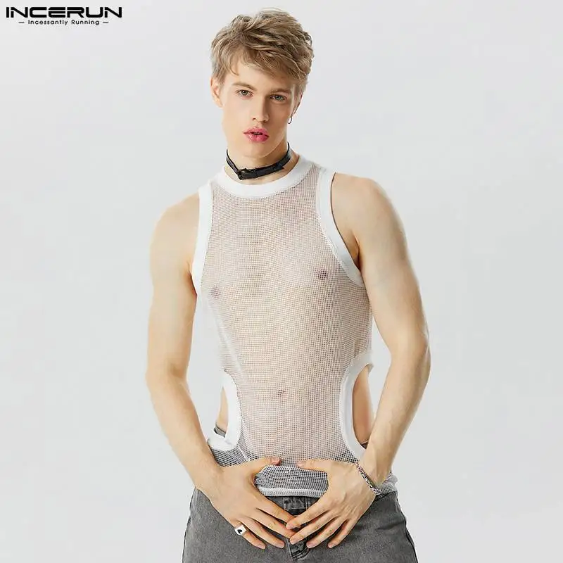 Топы INCERUN 2023, сексуальные модные новые мужские прозрачные сетчатые тонкие майки, повседневные женские трикотажные безрукавки с круглым вырезом
Топы INCERUN 2023, сексуальные модные новые мужские прозрачные сетчатые тонкие майки, повседневные женские трикотажные безрукавки с круглым вырезом