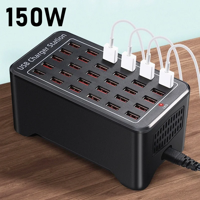 Universal 150W USB Charger 30 Port USB Charging Station For Iphone 12 Pro Max Samsung Xiaomi Tablet Carregador Portatil Chargers
Universal 150W USB Charger 30 Port USB Charging Station For Iphone 12 Pro Max Samsung Xiaomi Tablet Carregador Portatil Chargers