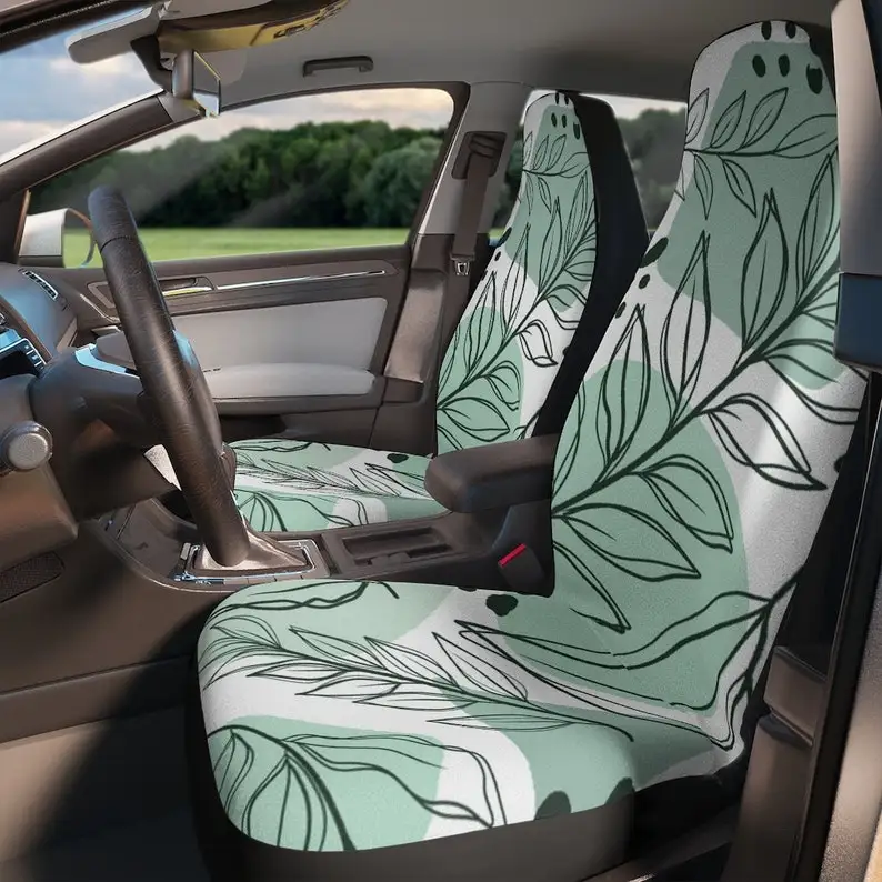 Car Seat Covers | Green Flower, Plant Print | Protect Car from Stains, Spills | Trendy, Modern Car Accessories for Women
Car Seat Covers | Green Flower, Plant Print | Protect Car from Stains, Spills | Trendy, Modern Car Accessories for Women