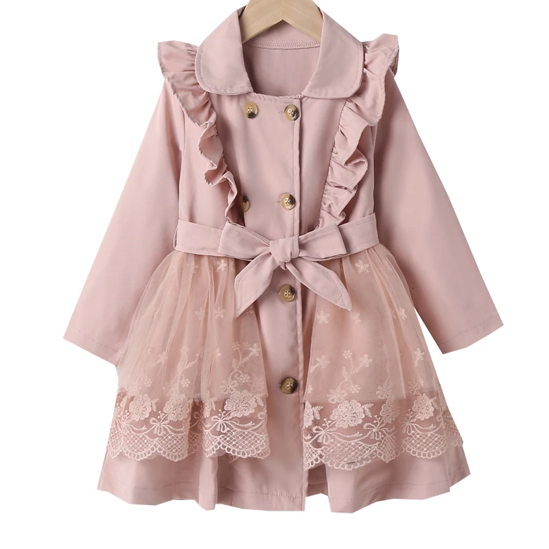 Girls' windbreaker Trench Spring fashion coat splicing mesh coat Mid stream long ruffle windbreaker children's wear Clothing
Girls' windbreaker Trench Spring fashion coat splicing mesh coat Mid stream long ruffle windbreaker children's wear Clothing