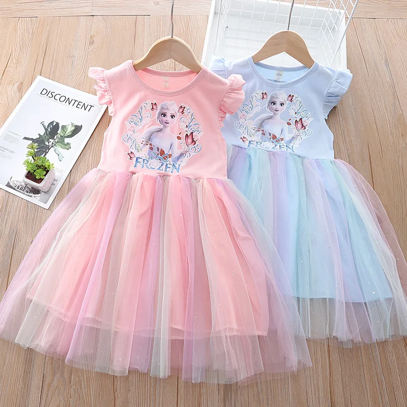 Summer Kids Dresses for Girls Frozen Elsa Princess Mesh Dress Fashion Korean Toddler Children Party Costume for Birthday Clothes
Summer Kids Dresses for Girls Frozen Elsa Princess Mesh Dress Fashion Korean Toddler Children Party Costume for Birthday Clothes